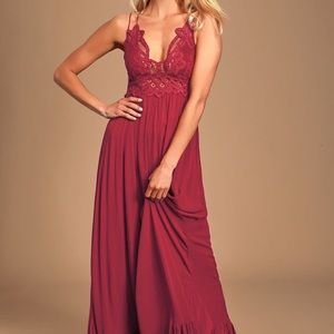 Red Free People maxi dress